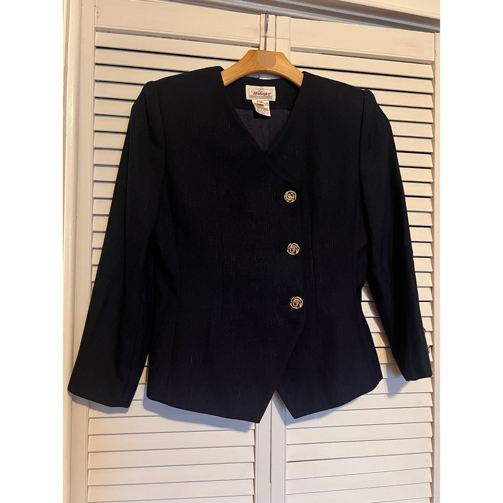 WORTHINGTON Women's Size 10P 10 Petite Blazer Jacket Vintage Off Center Buttons